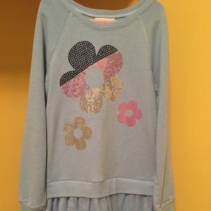 Light Blue Sweater Dress with sparkle skirt